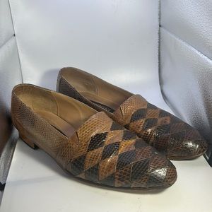 Ennesi men’s genuine reptile slip on shoes size 12